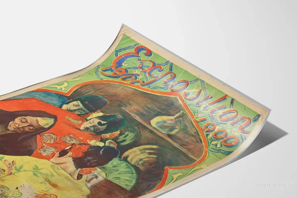 Dekorativ poster från utställningen 1900 vintage - Bild 3