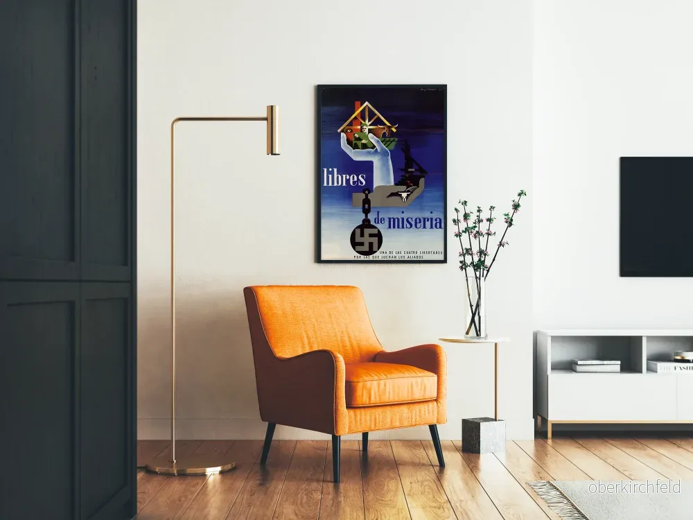 Vintageposter 'Libres de miseria' - Inspirerande väggdekoration - Bild 2