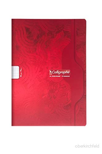 Clairefontaine ref 7121C kalligrafi häftklammerbunden rygg anteckningsbok (24 ark) A4, Séyès linjal, 70 gsm velumpapper, offsetkortfodral, blandade färger förpackning med 10 3663619032854