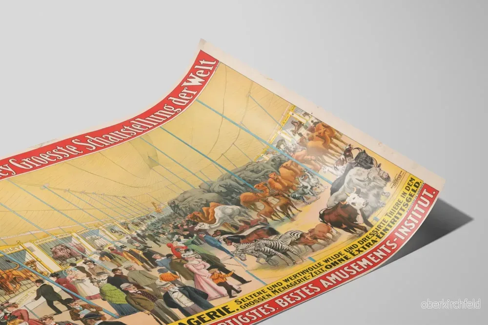 Vintageposter Barnum & Bailey Stora Ménagerie Exotiska Djur - Bild 2