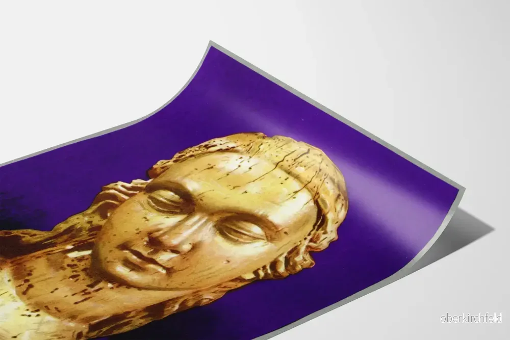 Väggdekorationsposter med skulpterad bust på lila bakgrund - Bild 3