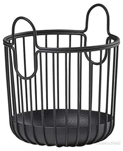 Zone Denmark Inu förvaringskorg, liten förvaringskorg för kök, badrum, barnrum, hemmakontor, tillverkad av metall, diameter 10,5 cm, höjd 13,5 svart 5722000282594