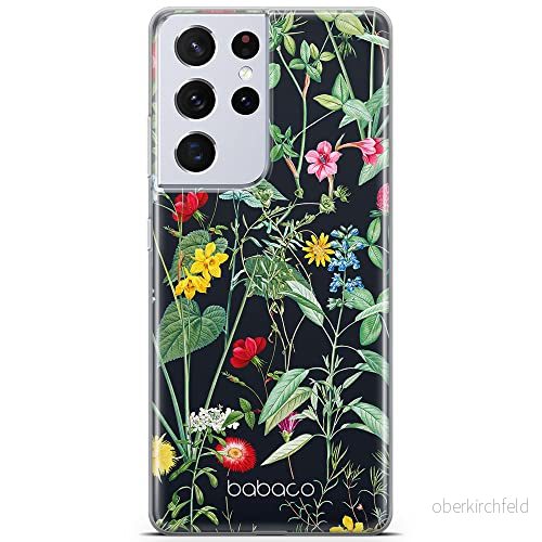 ERT GROUP mobiltelefonfodral för Samsung S21 ULTRA originalt och officiellt licensierat Babaco mönster Flowers 041 optimalt anpassad till formen på mobiltelefonen, fodral tillverkad av TPU plast 5905131313119