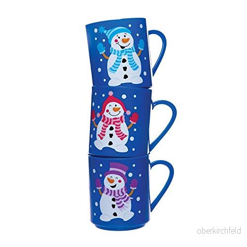 Baker Ross AT257 Bagare mugg glad snögubbe (4 pack) jul och hantverk, blå 5051174100046