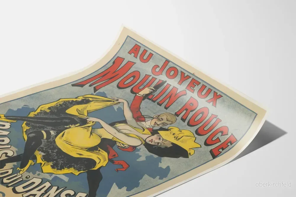 Vintageposter Moulin Rouge Paris som Dansar – Konstnärlig Väggdekoration - Bild 3