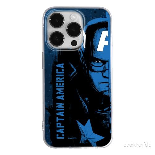ERT GROUP mobiltelefonfodral för Apple Iphone 14 PRO originalt och officiellt licensierat Marvel mönster Captain America 010 anpassad till formen på mobiltelefonen, fodral tillverkad av TPU plast 5905131923608