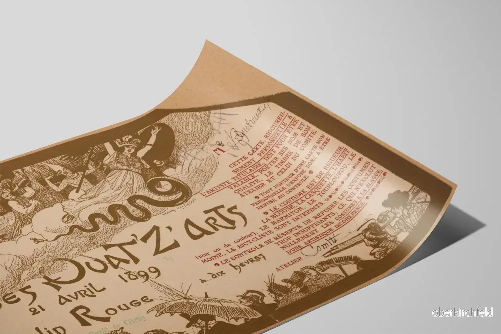 Gammal poster Quatz'arts vid Moulin Rouge 1899 - Bild 2