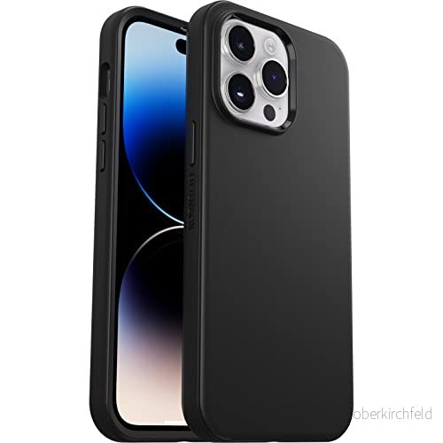 OtterBox Symmetry+ skal för iPhone 14 Pro Max med MagSafe, stöttåligt, fallsäkert, skyddande tunt skal, testad till militärstandard x3, antimikrobiellt skydd, Svart 840262386814