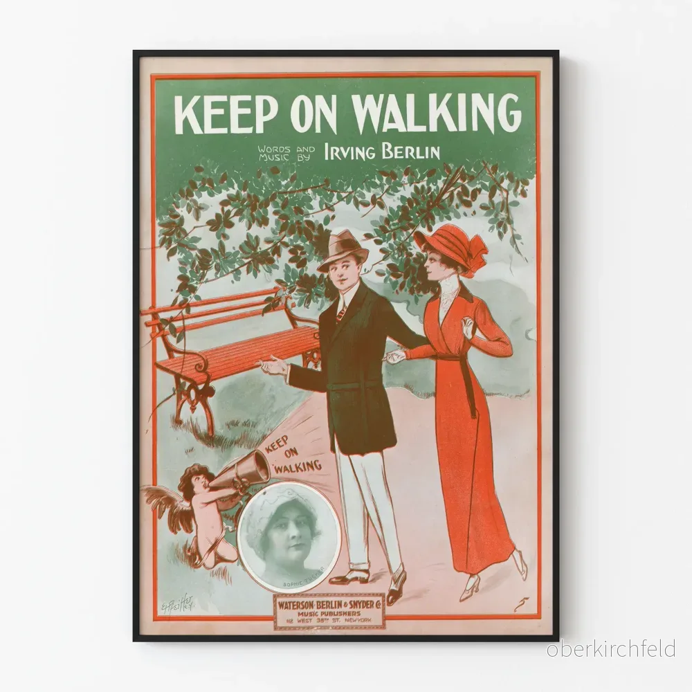 vintageposter Keep on Walking Irving Berlin