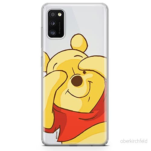 ERT GROUP mobiltelefonfodral för Samsung A41 originalt och officiellt licensierat Disney mönster Winnie the Pooh and friends 033 anpassad till formen på mobiltelefonen, gedeeltelijk transparant 5903537200484