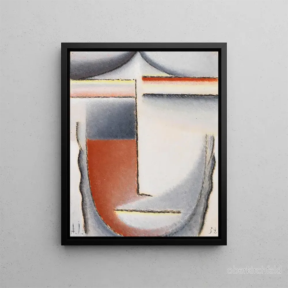 Målning av en abstrakt huvud i vinteratmosfär – Alexej von Jawlensky | Konsttryck Målning av en abstrakt huvud i vinteratmosfär – Alexej von Jawlensky | Konsttryck