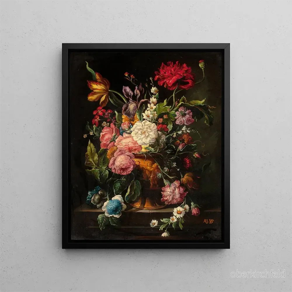 Målning Naturmorte blomster – Adrien Joseph Verhoeven Ball | Konsttryck