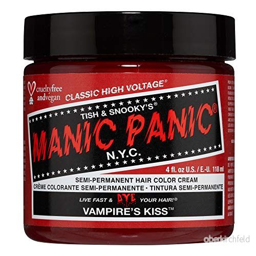 Manic Panic Vampire's Kiss Classic Creme Halvpermanent Hårfärg, Röd, 118 ml 612600110425
