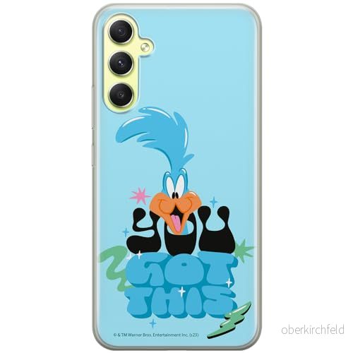 ERT GROUP mobiltelefonfodral för Samsung A34 5G originalt och officiellt licensierat Looney Tunes mönster Roadrunner 003 anpassad till formen på mobiltelefonen, fodral tillverkad av TPU plast 5905795126803