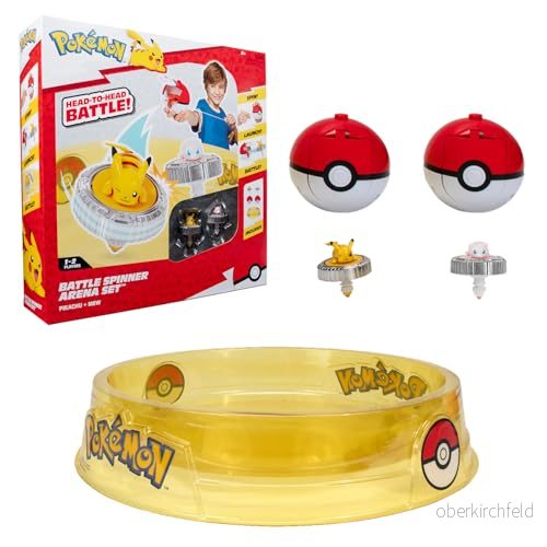 Bandai Pokémon Arena Pack + 2 spinnare ingår pokeball utskjutningsanordningar Pikachu och Mew snurror Battle Game med flera spelare leksak för barn 4 år 3701405823597 Bandai Pokémon Arena Pack + 2 spinnare ingår pokeball utskjutningsanordningar Pikachu och Mew snurror Battle Game med flera spelare leksak för barn 4 år 3701405823597
