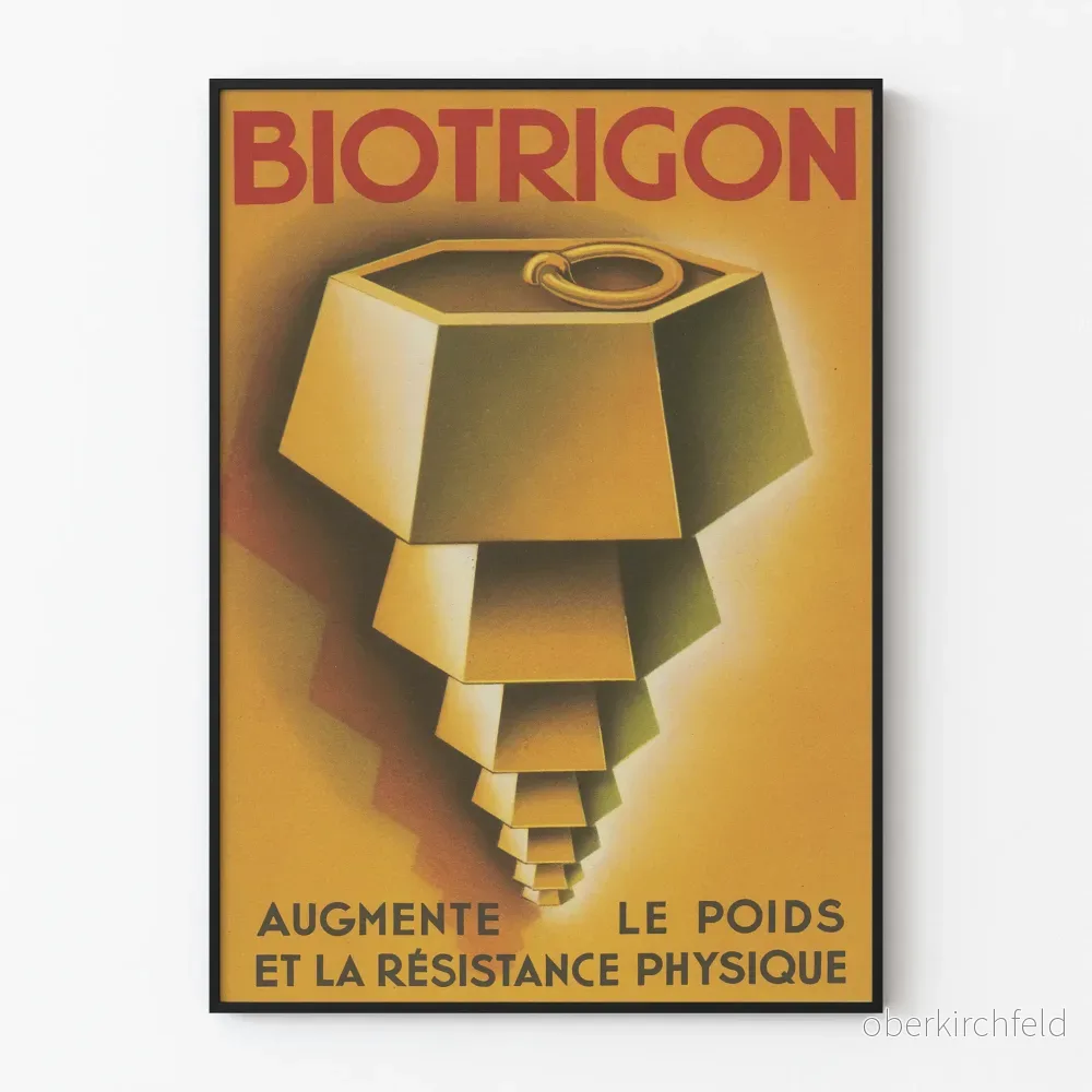 Vintageposter Biotrigon - Retroindustriell Väggdekoration
