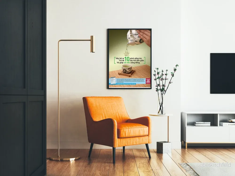Vietnamesisk vintage dekorativ poster med teinfusion - Bild 2