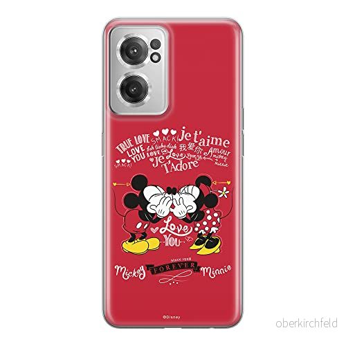 ERT GROUP mobiltelefonfodral för Oneplus NORD CE 2 originalt och officiellt licensierat Disney mönster Mickey & Minnie 005 anpassad till formen på mobiltelefonen, fodral tillverkad av TPU plast 5905511296629