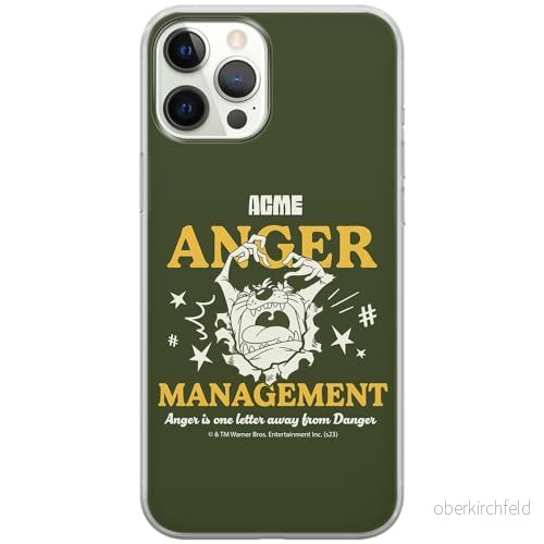 ERT GROUP mobiltelefonfodral för Iphone 12 PRO MAX originalt och officiellt licensierat Looney Tunes mönster Tasmanian 006 anpassad till formen på mobiltelefonen, fodral tillverkad av TPU plast 5905795134945
