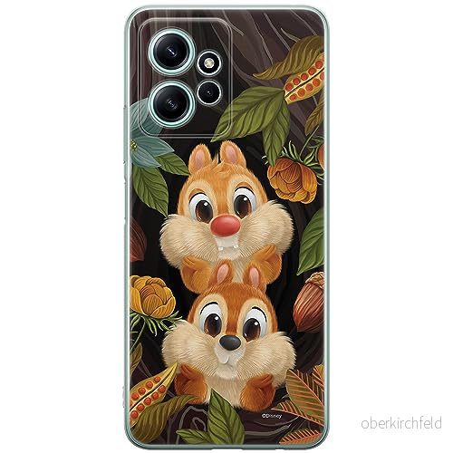 ERT GROUP mobiltelefonfodral för Xiaomi REDMI NOTE 12 4G originalt och officiellt licensierat Disney mönster Chip & Dale 002 anpassad till formen på mobiltelefonen, fodral tillverkad av TPU plast 5905511950897