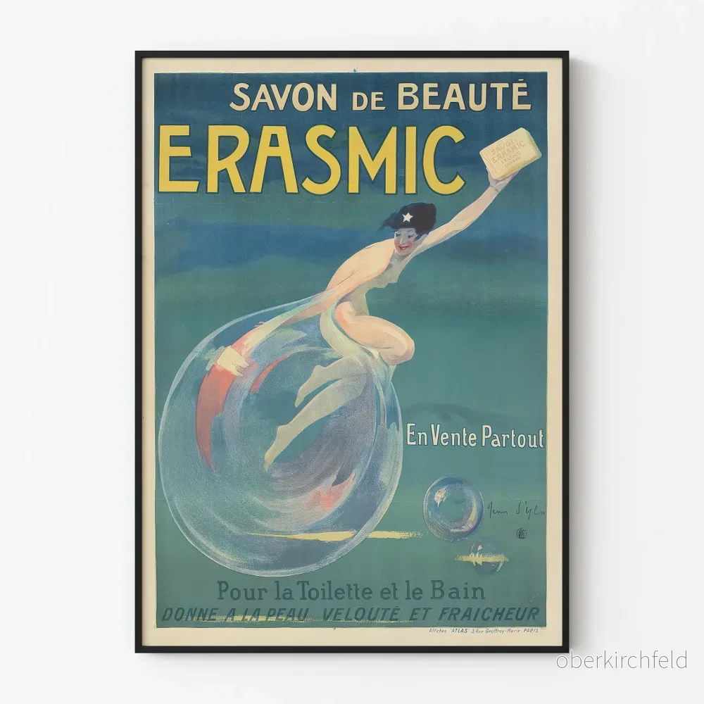 Vintageaffisch Érasmic Skönhetsmärke - Retro Väggdekoration