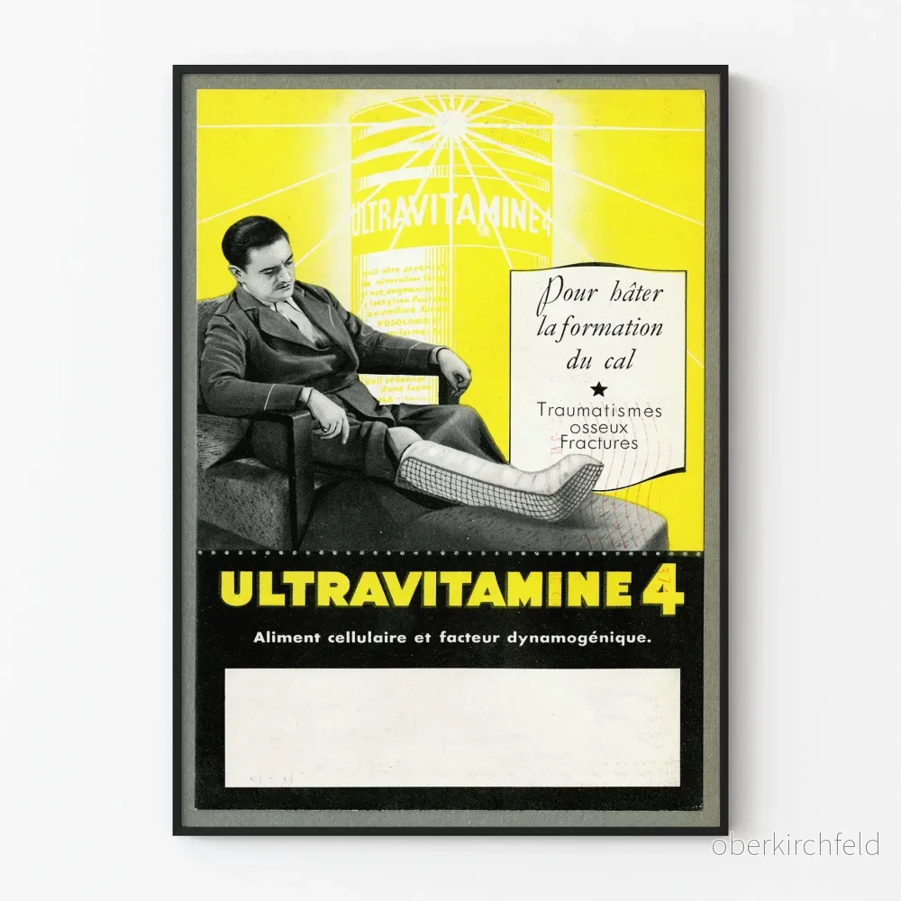 Vintage dekorativ poster Ultraviolet 4 Skeletthälsa