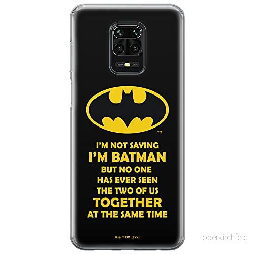 ERT GROUP mobiltelefonfodral för Xiaomi REDMI NOTE 9 PRO/ 9S originalt och officiellt licensierat DC mönster Batman 053 optimalt anpassad till formen på mobiltelefonen, fodral tillverkad av TPU plast 5905131551818