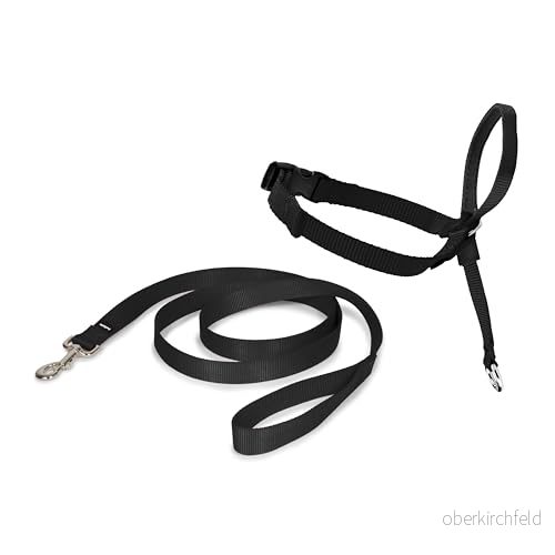 PetSafe Easy Walk huvudhållare, tillverkad av slitstark och mjuk nylon, lätt att sätta på ta av, storlek M, svart 729849132276