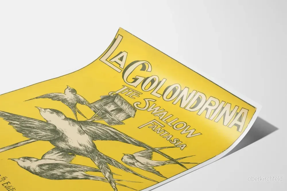 Poster La Golondrina - Vintageillustration av svalar - Bild 3
