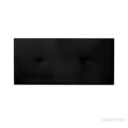 Duérmete Online Premium Vadderad sänggavel Milan Model High End Konstläder Inkluderar hårdvara och hårdvara, Trä, Svart, 100 x 60 cm (Säng 90) 8445355062747