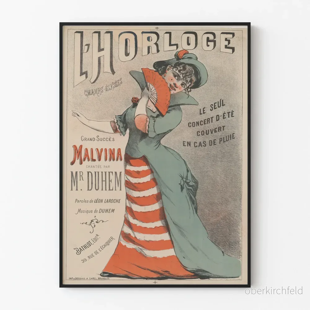 Vintageposter av Malvina på Champs-Élysées konserten