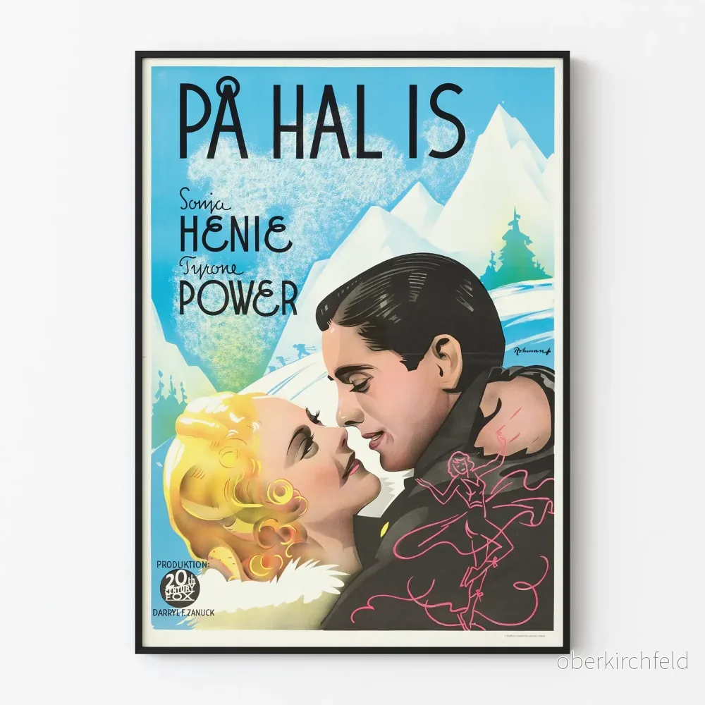Vintage skandinavisk filmromantik på isposter Vintage skandinavisk filmromantik på isposter