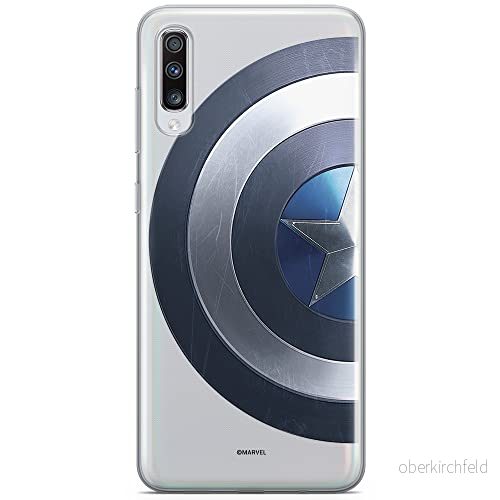 ERT GROUP mobiltelefonfodral för Samsung A70 originalt och officiellt licensierat Marvel mönster Captain America 006 optimalt anpassad till formen på mobiltelefonen, gedeeltelijk transparant 5902980413847