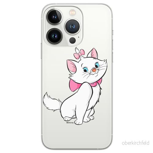ERT GROUP mobiltelefonfodral för Iphone 13 PRO MAX originalt och officiellt licensierat Disney mönster Marie 007 optimalt anpassad till formen på mobiltelefonen, gedeeltelijk transparant 5905131130570