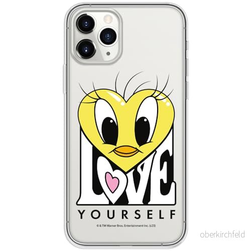 ERT GROUP mobiltelefonfodral för Iphone 11 PRO MAX originalt och officiellt licensierat Looney Tunes mönster Tweety 015 optimalt anpassad till formen på mobiltelefonen, gedeeltelijk transparant 5905795097950