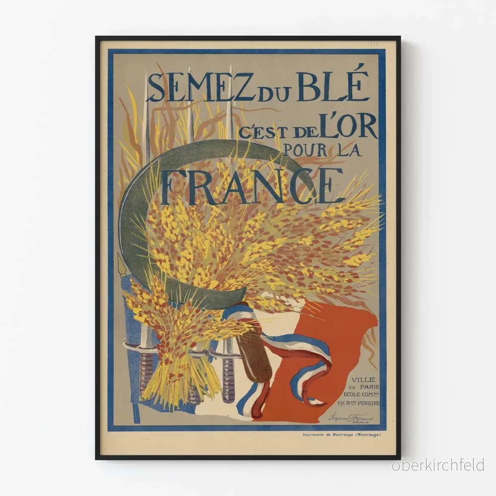 Vintageposter Semez du Blé för Frankrike