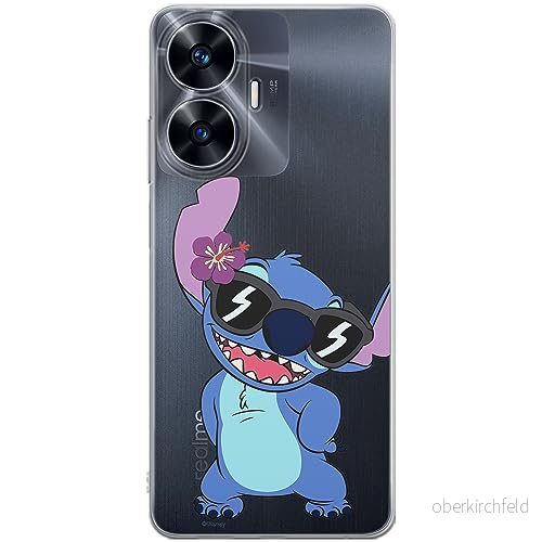 ERT GROUP mobiltelefonfodral för Realme C55 originalt och officiellt licensierat Disney mönster Stitch 007 optimalt anpassad till formen på mobiltelefonen, gedeeltelijk transparant 5905511857134
