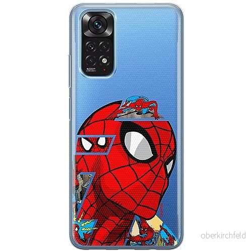 ERT GROUP mobiltelefonfodral för Xiaomi REDMI NOTE 11T/ 11S 5G/ POCO M4 PRO 5G originalt och officiellt licensierat Marvel mönster Spider Man 042, gedeeltelijk transparant 5905795018016
