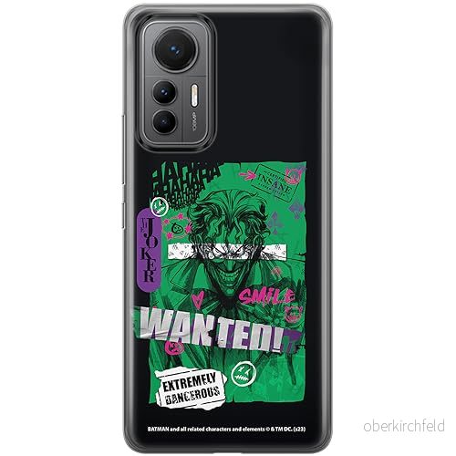 ERT GROUP mobiltelefonfodral för Xiaomi 12 LITE originalt och officiellt licensierat DC mönster Joker 026 optimalt anpassad till formen på mobiltelefonen, fodral tillverkad av TPU plast 5905795052355