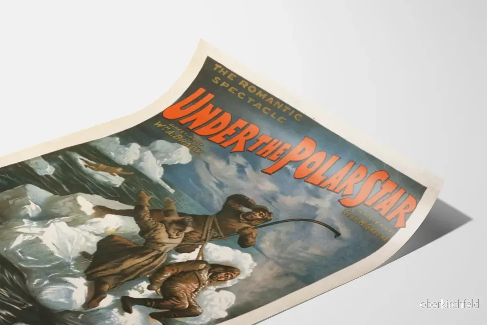 Vintageposter 'Under the Polar Star' - Romantisk och polär äventyrs- och teaterföreställning - Bild 3