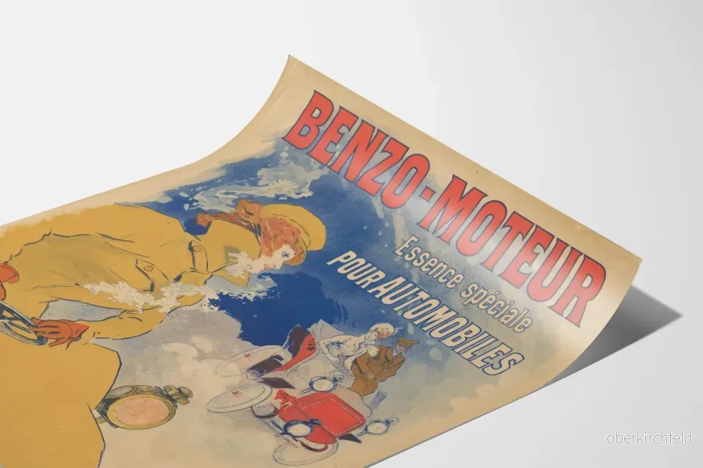 Vintage reklamposter för Benzo-Moteur specialbensin för bilar - Bild 3