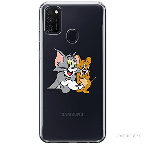 ERT GROUP mobiltelefonfodral för Samsung M21 originalt och officiellt licensierat Tom and Jerry mönster 005 optimalt anpassad till formen på mobiltelefonen, gedeeltelijk transparant 5904805249679