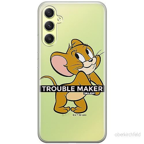 ERT GROUP mobiltelefonfodral för Samsung A34 5G originalt och officiellt licensierat Tom & Jerry mönster 012 optimalt anpassad till formen på mobiltelefonen, gedeeltelijk transparant 5905511782313
