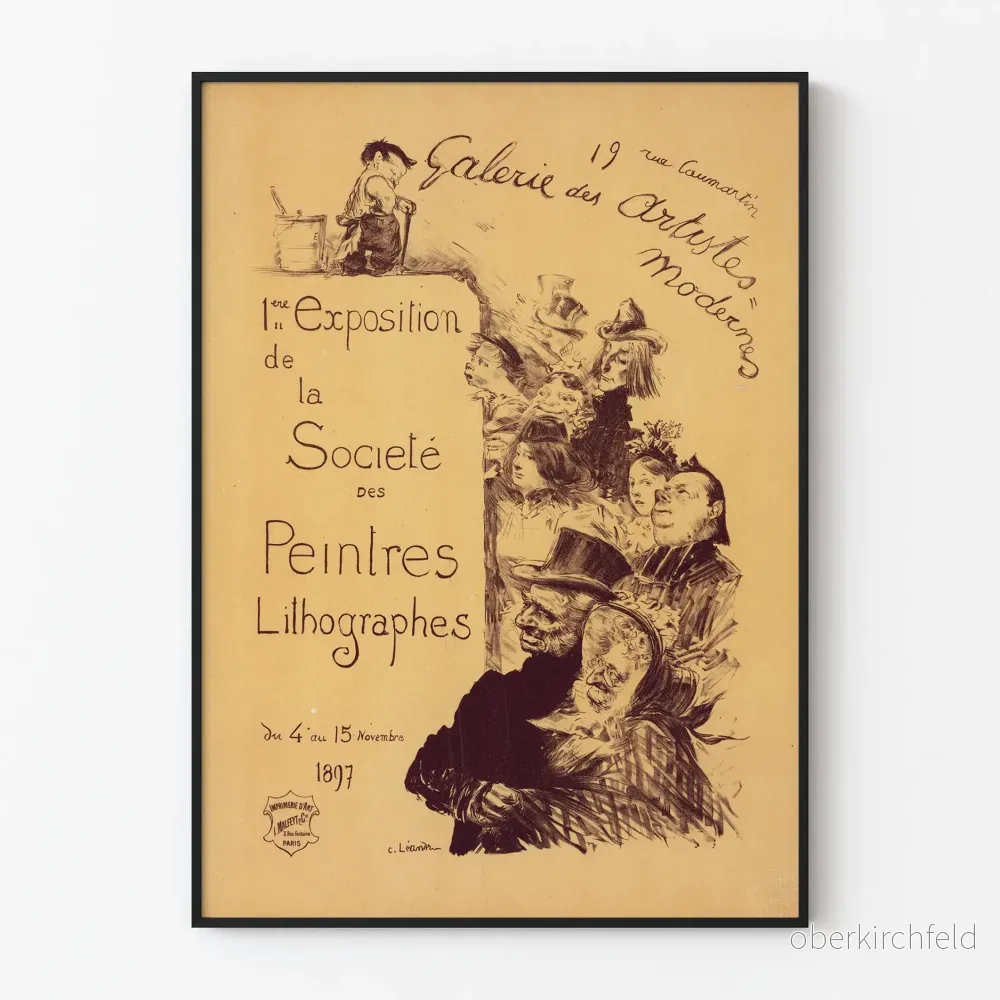 Vintageposter från Galerie des Artistes Modernes 1897 – Utställning av Société des Peintres Lithographes Vintageposter från Galerie des Artistes Modernes 1897 – Utställning av Société des Peintres Lithographes