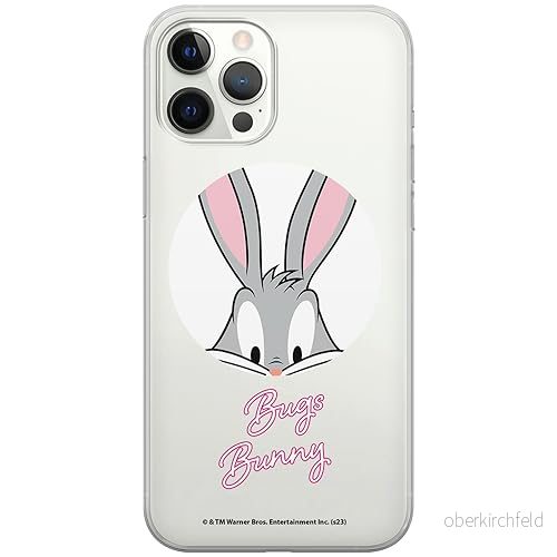 ERT GROUP mobiltelefonfodral för Iphone 12 PRO MAX originalt och officiellt licensierat Looney Tunes mönster Bugs 023 optimalt anpassad till formen på mobiltelefonen, gedeeltelijk transparant 5905795088224