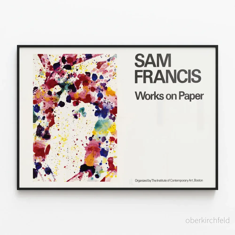 Sam Francis Verk på papper för samtida väggdekoration