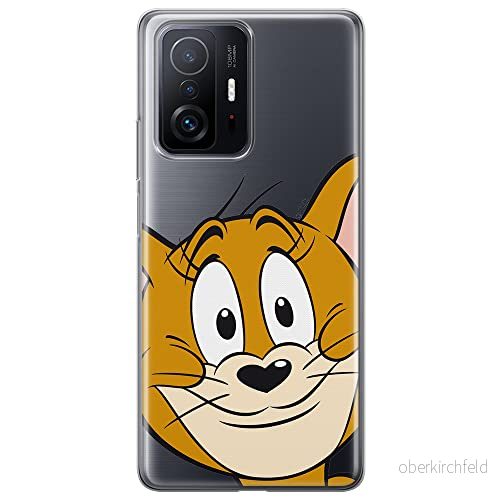 ERT GROUP mobiltelefonfodral för Xiaomi 11T 5G / PRO originalt och officiellt licensierat Tom and Jerry mönster 001 anpassad till formen på mobiltelefonen, gedeeltelijk transparant 5904805556654
