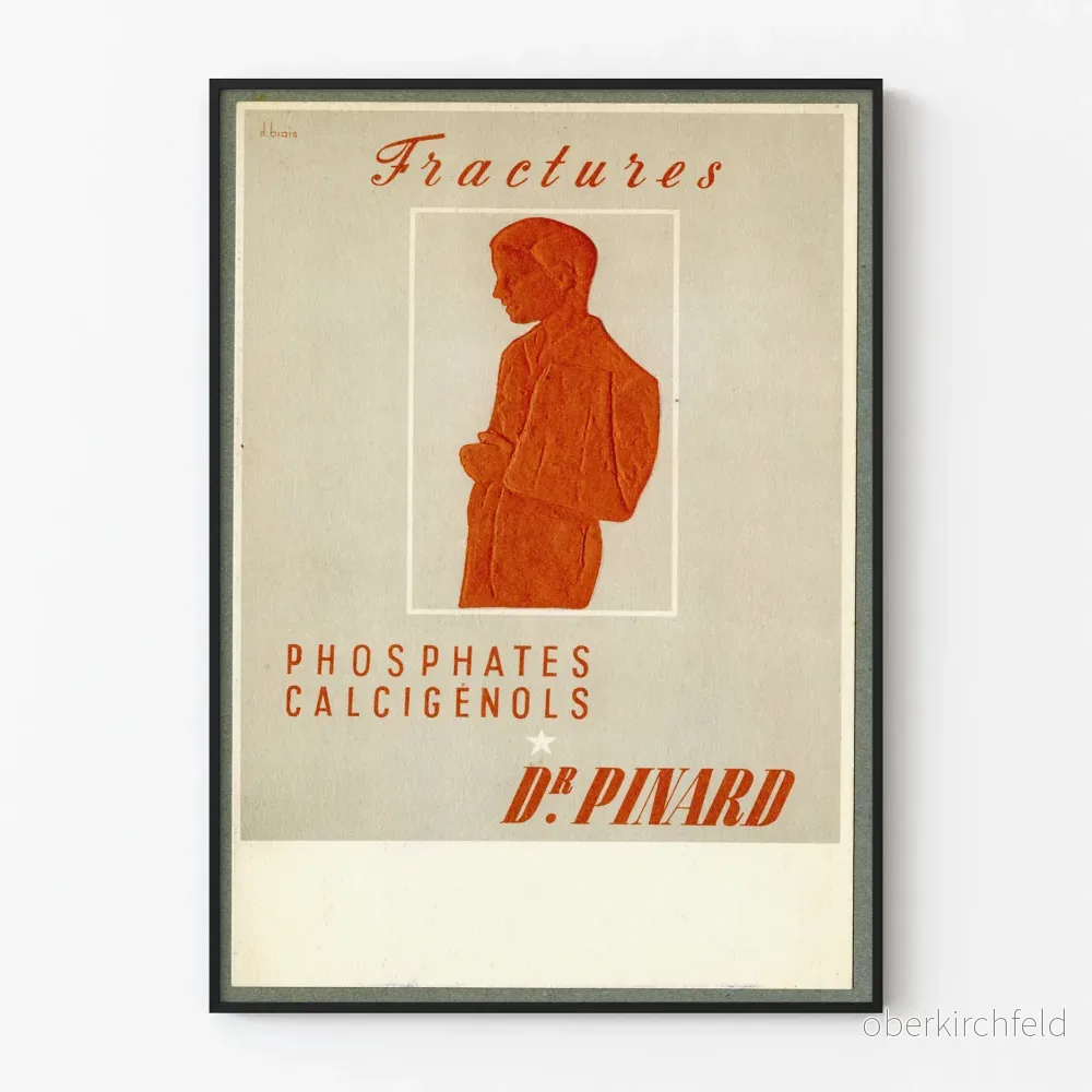 Vintage medicinsk affisch för frakturer - Retro väggdekoration