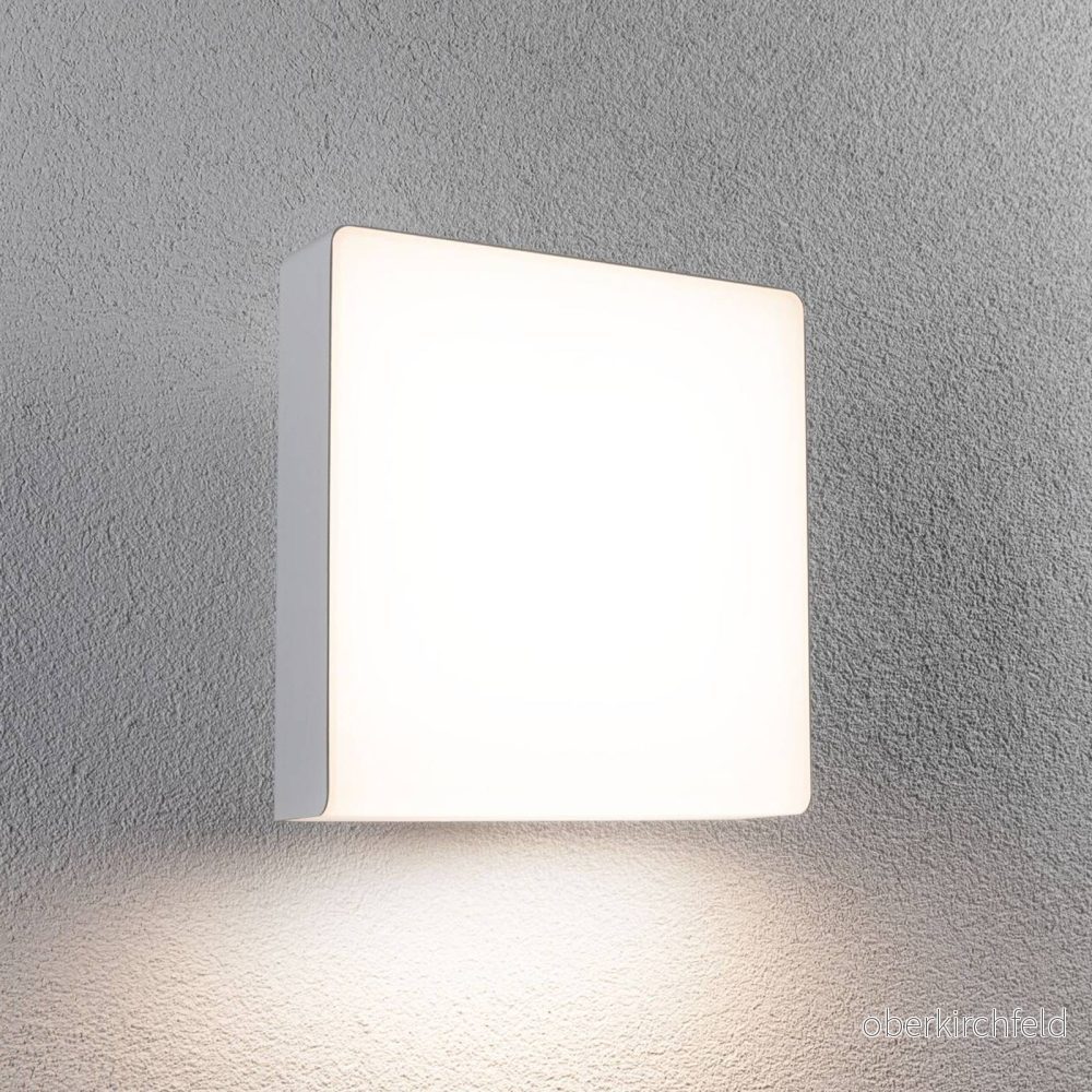 Paulmann LED utomhusvägglampa Azalena, sensor, vit 4000870948415