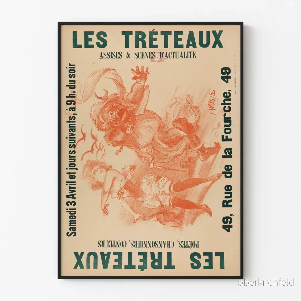 Vintageposter Les Tréteaux - Aktuella scener och teaterpoesi